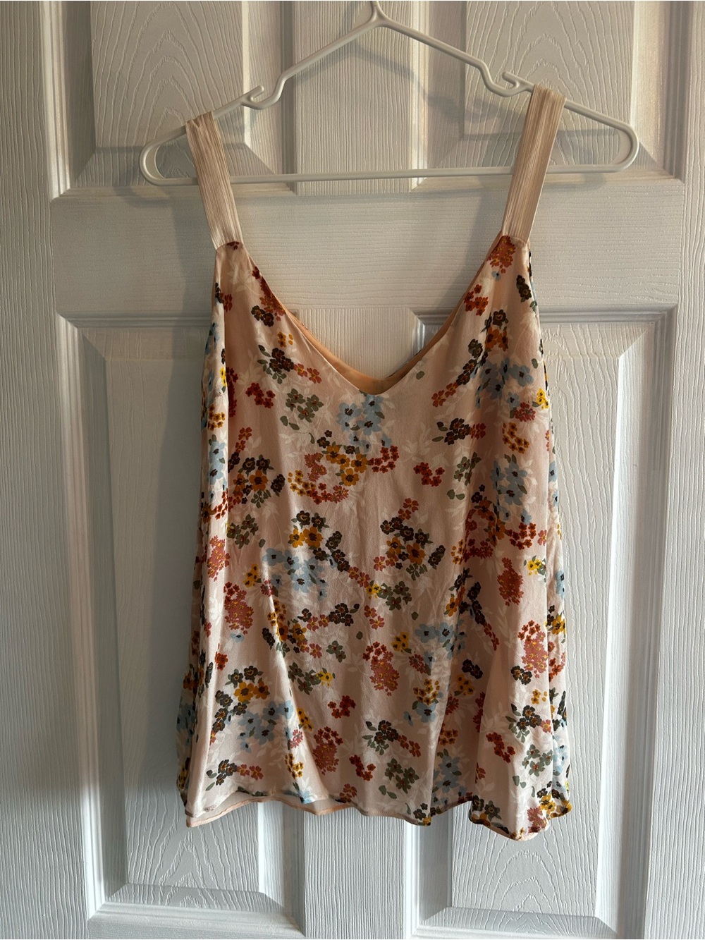 Massimo Dutti Blush Floral V-Neck Camisole